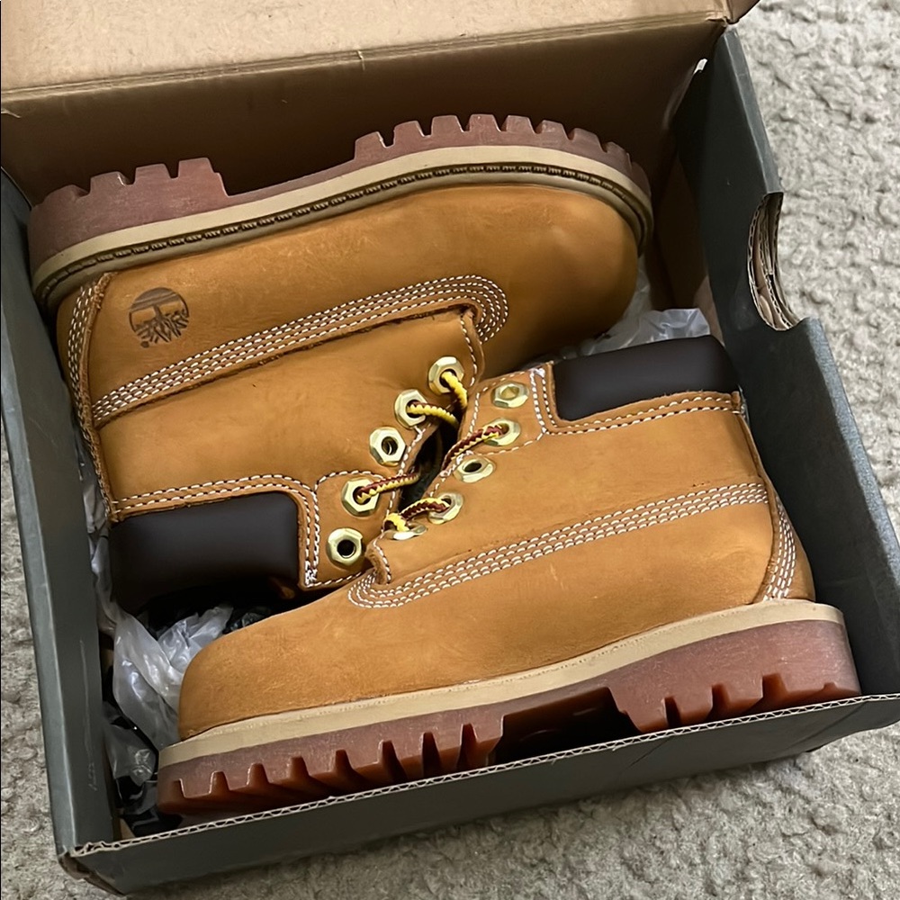 Timberland Tan Leather Boots, worn once.